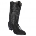 Los Altos Men's Single Stone Stingray Cowboy Boots | Black