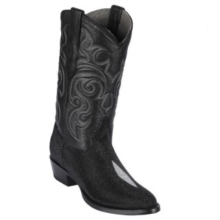 Los Altos Men's Single Stone Stingray Cowboy Boots | Black