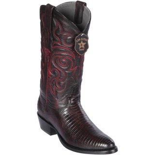 Los Altos Men's Black Cherry Lizard Skin Western Boots | Black Cherry