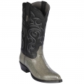 Los Altos Men's Ostrich Leg Grey Cowboy Boots | Grey