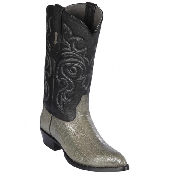 Los Altos Men's Ostrich Leg Grey Cowboy Boots | Grey