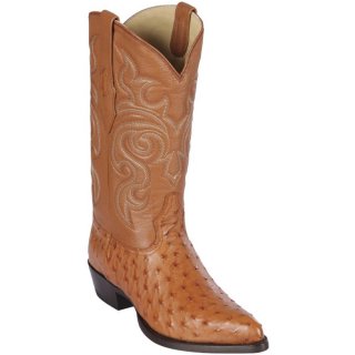 Los Altos Men's Honey Ostrich Cowboy Boots J-Toe | Honey
