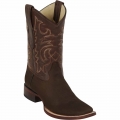Los Altos Men's Brown Cowboy Boots Square Toe | Camel Brown