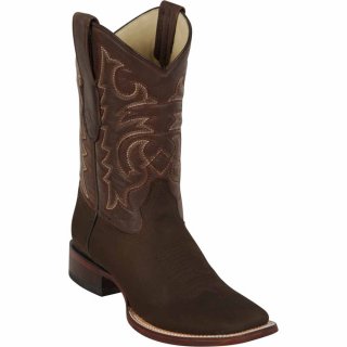 Los Altos Men's Brown Cowboy Boots Square Toe | Camel Brown