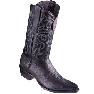 Los Altos Men's Bull Shoulder Cowboy Boots | Black