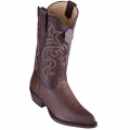 Los Altos Men's Brown Sharkskin Cowboy Boots J-Toe | Brown