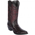 Los Altos Men's Ostrich Western Boots Black Cherry | Black Cherry
