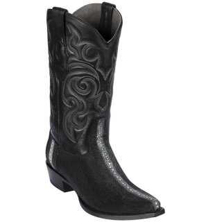 Los Altos Men's Stingray Full Stone Snip Toe Boots | Black