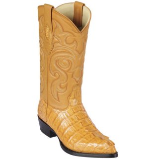 Los Altos Men's Caiman Tail Cowboy Boots Buttercup | Buttercup