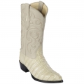 Los Altos Men's Winter White Caiman Tail Western Boots | Winter White