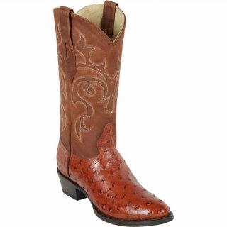 Los Altos Men's Brandy Ostrich Boots | Brandy