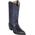 Los Altos Men's Lizard Cowboy Boots J-Toe Navy Blue | Navy Blue