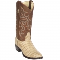 Los Altos Men's Honey Caiman Belly R-Toe Cowboy Boots | Honey
