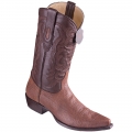 Los Altos Men's Brown Bull Shoulder Cowboy Boots | Brown