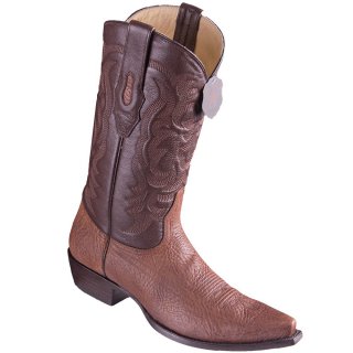 Los Altos Men's Brown Bull Shoulder Cowboy Boots | Brown