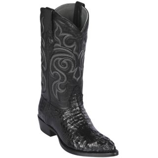 Los Altos Men's Caiman Hornback J-Toe Western Boots | Black