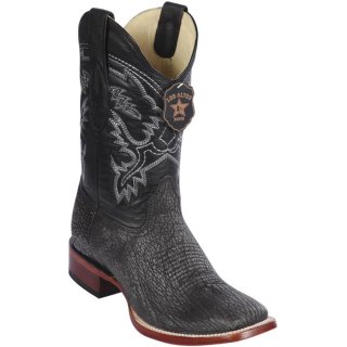 Los Altos Men's Sharkskin Boots | Black