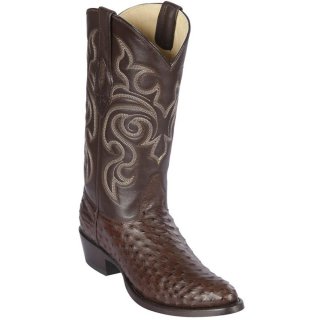 Los Altos Men's Brown Ostrich Boots | Brown