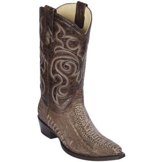 Los Altos Men's Ostrich Leg Boots | Brown