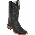 Los Altos Men's Ostrich Cowboy Boots Black | Black