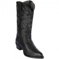Los Altos Men's Goat Black Cowboy Boots J-Toe | Black