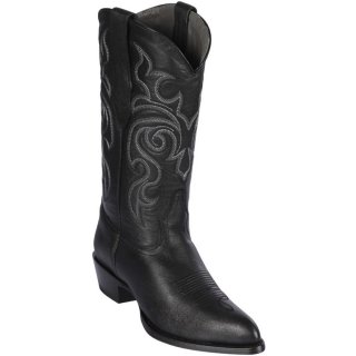 Los Altos Men's Goat Black Cowboy Boots J-Toe | Black