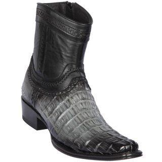 Los Altos Men's Ankle Caiman Tail Boots | Grey
