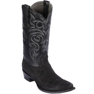 Los Altos Men's Black Python Boots | Black