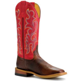 CANADA OUTLET MACIE BEAN WOMEN'S OLD TOWN ROAD WESTERN BOOTS - BROAD SQUARE TOE - RED  CANADA OUTLET MACIE BEAN WOMEN'S OLD TOWN ROAD WESTERN BOOTS - BROAD SQUARE TOE - RED