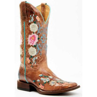 CANADA OUTLET MACIE BEAN WOMEN'S ROSE GARDEN WESTERN BOOTS - BROAD SQUARE TOE - HONEY  CANADA OUTLET MACIE BEAN WOMEN'S ROSE GARDEN WESTERN BOOTS - BROAD SQUARE TOE - HONEY