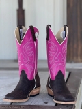 New Arrivals Olathe Chocolate Boar Boots - Chocolate/Pink
