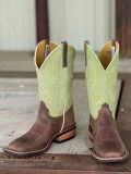 New Arrivals Olathe Sand Angry Elk Lime Sinsation Boots - Brown/Lime Green New Arrivals Olathe Sand Angry Elk Lime Sinsation Boots - Brown/Lime Green