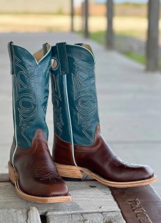 New Arrivals Olathe Chocolate Horsebutt Boots - Brown/Blue