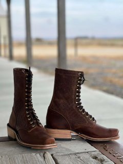 New Arrivals Olathe Saddle Elk Butt Lacer Boots - Chocolate/Chocolate