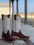 New Arrivals Olathe Burgundy Boar Boots - Burgundy/Light Grey New Arrivals Olathe Burgundy Boar Boots - Burgundy/Light Grey