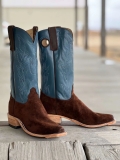 New Arrivals Olathe Raiz Waxy Kudu KS Toe Boots - Chocolate/Blue