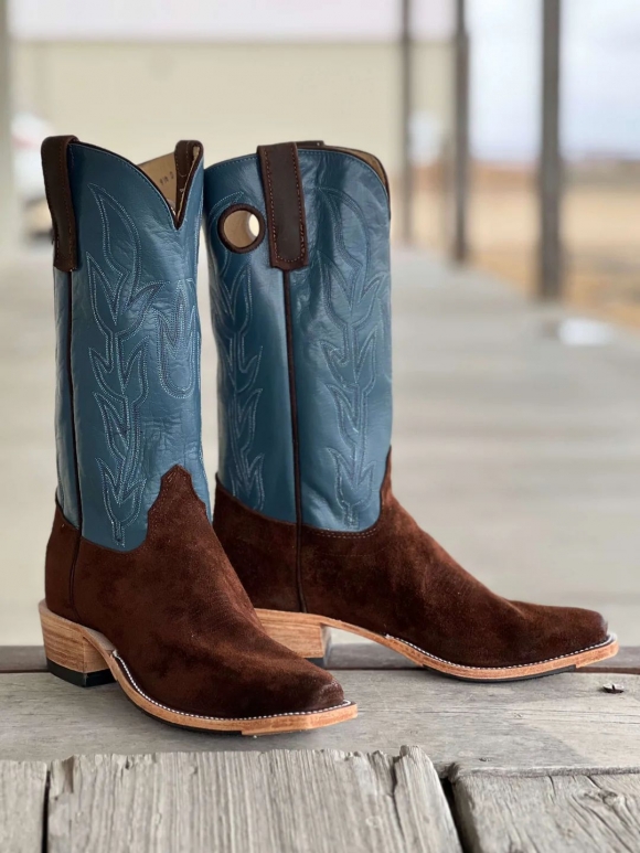 New Arrivals Olathe Raiz Waxy Kudu KS Toe Boots - Chocolate/Blue