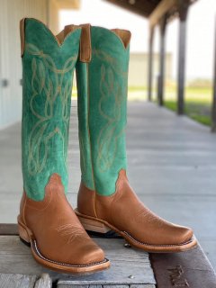 New Arrivals Olathe Coffee Milled Mule Boots - Tan/Green