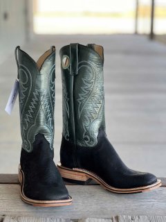 New Arrivals Olathe Black Boar Boots - Black/Green