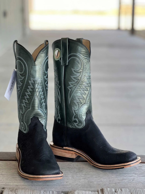 New Arrivals Olathe Black Boar Boots - Black/Green