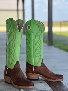 New Arrivals Olathe Tag Boar Pomme Kidskin Tall Top Boots - Brown/Green
