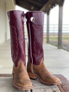 New Arrivals Olathe Natural Brahma Bison/Sangria Boots - Tan/Maroon New Arrivals Olathe Natural Brahma Bison/Sangria Boots - Tan/Maroon