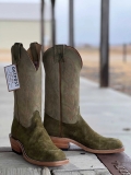 New Arrivals Olathe Sage Kudu Roughout Boots - Green/Green