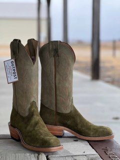 New Arrivals Olathe Sage Kudu Roughout Boots - Green/Green