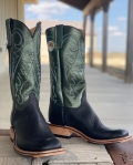 New Arrivals Olathe Black Mule Boots - Black/Green