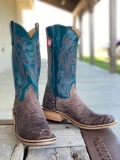 New Arrivals Olathe Brown Washed Shoulder Boots - Brown/Teal