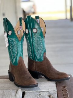 New Arrivals Olathe Chocolate Sow DayHand Boots - Brown/Turquoise