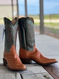 New Arrivals Olathe Brandy Mad Dog Full Quill Ostrich Boots - Rust/Green New Arrivals Olathe Brandy Mad Dog Full Quill Ostrich Boots - Rust/Green