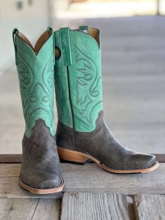 New Arrivals Olathe Slate Safari Giraffe Boots - Grey/Green