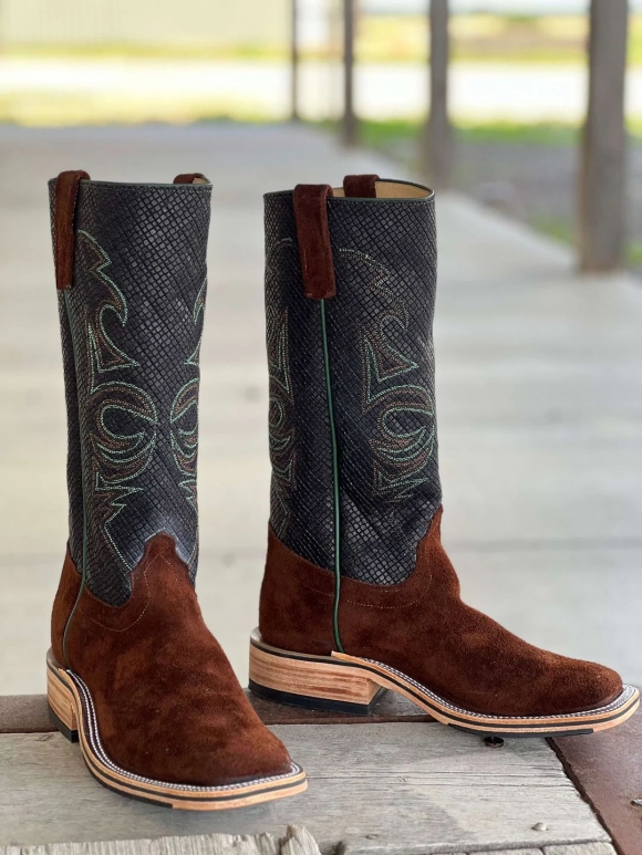 New Arrivals Olathe Raiz Waxy Kudu Stovepipe Boots - Chocolate/Black